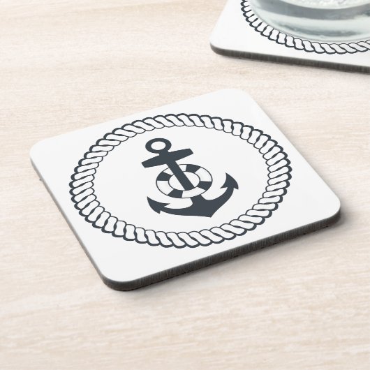 Niedlicher Anker Getränkeuntersetzer (Linke Seite)
