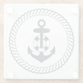 Niedlicher Anker Glasuntersetzer (Rückseite)