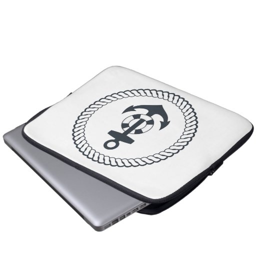 Niedlicher Anker Laptopschutzhülle (Vorne Knopf)