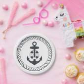 Niedlicher Anker Pappteller (Party)