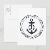 Niedlicher Anker Postkarte (Vorne/Hinten)