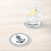 Niedlicher Anker Runder Pappuntersetzer (Vor Ort)