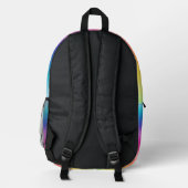 Niedlicher, anpassbarer Regenbogenbuchsrucksack Bedruckter Rucksack (Rückseite)
