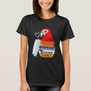 Niedlicher Antidepressiv Papagei I Scarlet Macaw T-Shirt