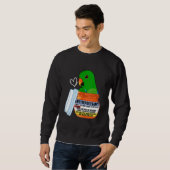 Niedlicher Antidepressiv Parrot I Männlicher Eclec Sweatshirt (Vorne ganz)