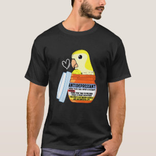Niedlicher Antidepressivum-Papagei I Gelber Mönchs T-Shirt