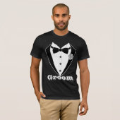 Niedlicher Anzug Tuxedo Groom Personalisiert T-Shirt (Vorne ganz)