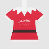 Niedlicher Anzug von Weihnachtselfen Figurine Pers Ornament (Rückseite)