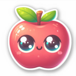 niedlicher Apfel Aufkleber