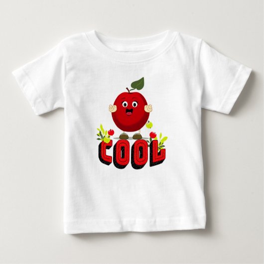 Niedlicher Apfel Baby T-shirt (Vorderseite)