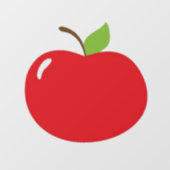 Niedlicher Apfel-Eye-Spaß-Cartoon Fensteraufkleber (Blatt)