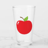 Niedlicher Apfel-Eye-Spaß-Cartoon Glas (Vorderseite)