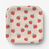 Niedlicher Apfel Pappteller (Vorderseite)