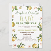 niedlicher Apfel unserer Augenbabydusche Einladung (Vorderseite)