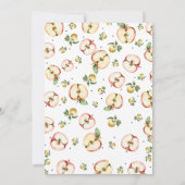 niedlicher Apfel unserer Augenbabydusche Einladung (Rückseite)