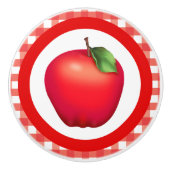 Niedlicher Apfelfruchsknopf Keramikknauf (Vorderseite)