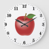 Niedlicher Apfelkuchen Große Wanduhr (Vorderseite)