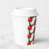 Niedlicher Apple Cherry Red Fruit Spaß Küche Carto Pappbecher (Rechts)