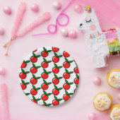 Niedlicher Apple Cherry Red Fruit Spaß Küche Carto Pappteller (Party)