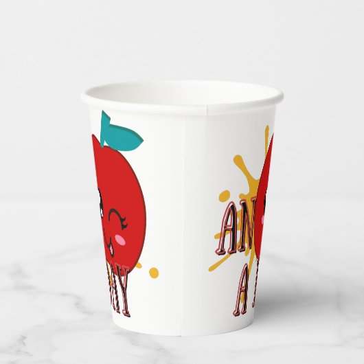 Niedlicher Apple Pappbecher (Rechts)