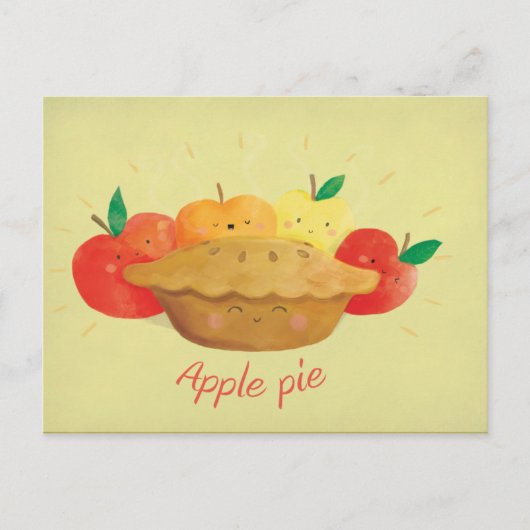Niedlicher Apple Pie Postkarte (Vorderseite)