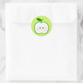 Niedlicher Apple Runder Aufkleber (Tasche)