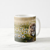 Niedlicher April-Igel mit Diamantherz Kaffeetasse (VorderseiteRechts)