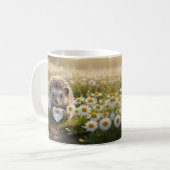 Niedlicher April-Igel mit Diamantherz Kaffeetasse (Vorderseite Links)