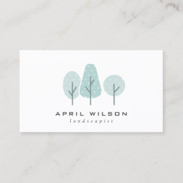 NIEDLICHER AQUA BLAUE AQUAMARINER BAUM TRIO LANDSC VISITENKARTE