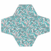 Niedlicher Aqua-Grauschatten Fußball (Flach)