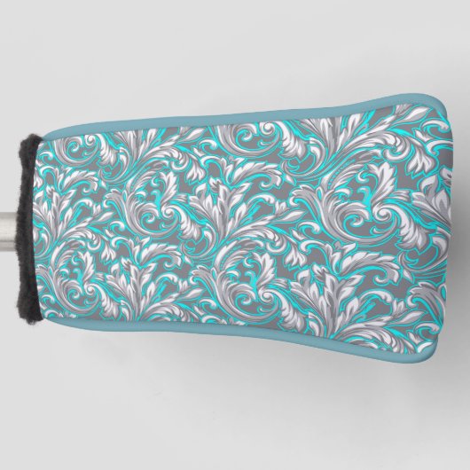 Niedlicher Aqua-Grauschatten Golf Headcover (Vorderseite)