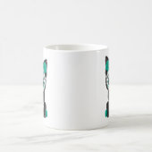 Niedlicher aquamariner blauer Tag der toten Kaffeetasse (Mittel)
