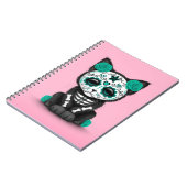 Niedlicher aquamariner blauer Tag der toten Notizblock (Linke Seite)