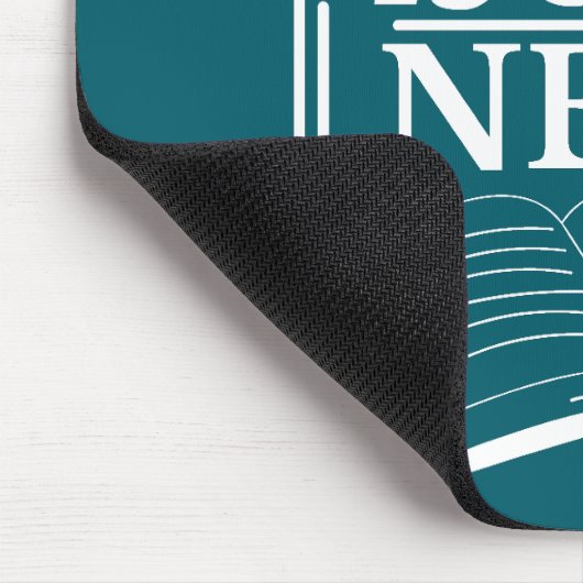 Niedlicher Aquamariner Blue Book Nerd Bookworm Mousepad (Ecke)