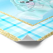 Niedlicher Aquamariner Empfang Poster (Ecke)