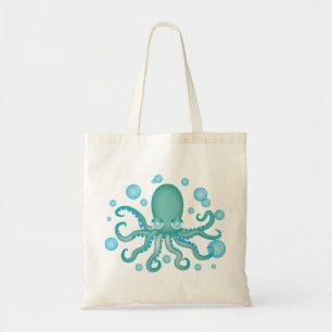 Niedlicher Aquamariner Kraken Tragetasche