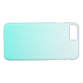 Niedlicher aquamariner Ombre Girly iPhone 7 Fall Case-Mate iPhone Hülle (Rückseite (Horizontal))