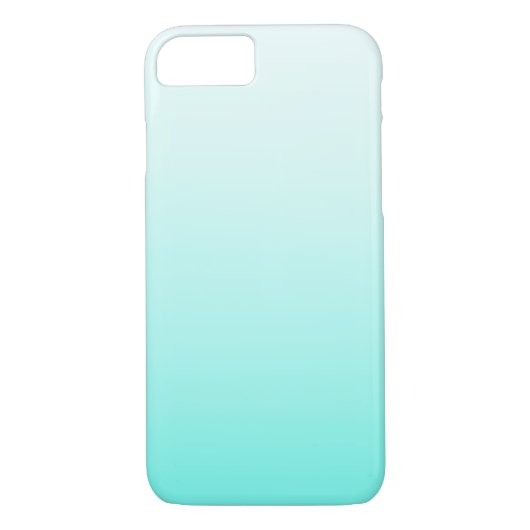 Niedlicher aquamariner Ombre Girly iPhone 7 Fall Case-Mate iPhone Hülle (Rückseite)