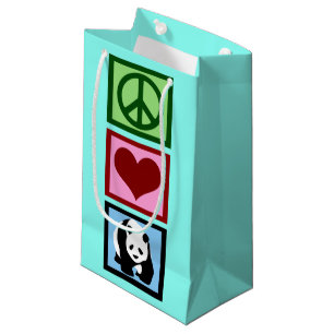 Niedlicher aquamariner Panda Kleine Geschenktüte