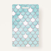 Niedlicher Aquamariner rosa Glitzer Wasserfarbe Me Ausweis (Rückseite)