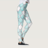 Niedlicher Aquamariner rosa Glitzer Wasserfarbe Me Leggings (Rechts)