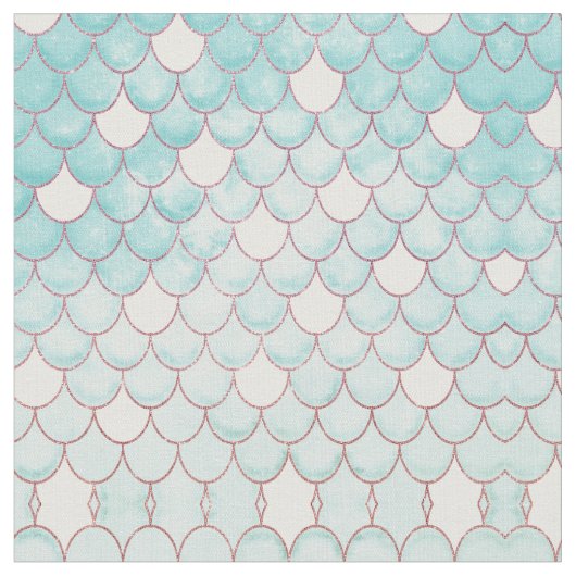 Niedlicher Aquamariner rosa Glitzer Wasserfarbe Me Stoff (Nahaufnahme)