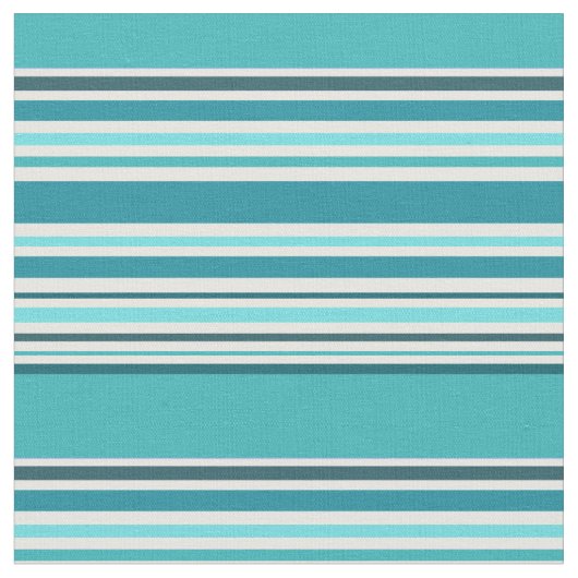 Niedlicher Aquamariner Streifen Stoff (Nahaufnahme)