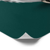 Niedlicher Aquamariner Tag des Toten Schädelhugels Poster (Ecke)