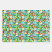 Niedlicher Aquarell Cartoon Lebkuchen Cookie Geschenkpapier Set (Vorderseite 3)