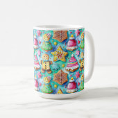 Niedlicher Aquarell Cartoon Lebkuchen Cookie Kaffeetasse (VorderseiteRechts)