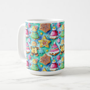 Niedlicher Aquarell Cartoon Lebkuchen Cookie Kaffeetasse