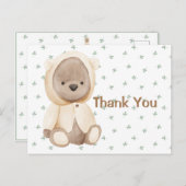Niedlicher Aquarellbär Danke, Postcard Postkarte (Vorne/Hinten)