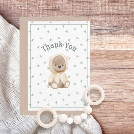 Niedlicher Aquarellbär Einfach Dankeschön Karte