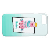 Niedlicher Aquarellbär Personalisiert Case-Mate iPhone Hülle (Rückseite (Horizontal))